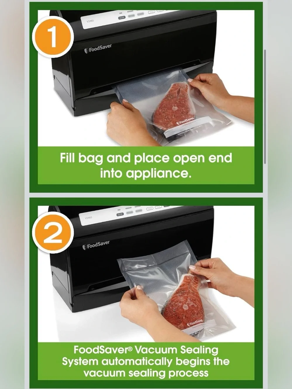 Foodsaver V3460 Black Vacuum Sealer Machine - Reliable Food Preservation